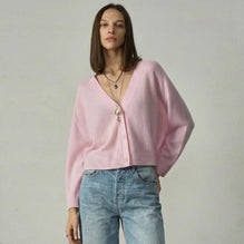 Women 275 Cashmere Featherweight Cardi - Pearl Pink