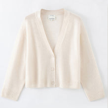 Women 275 Cashmere Featherweight Cardi - Pearl Shell