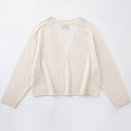 Women 275 Cashmere Featherweight Cardi - Pearl Shell