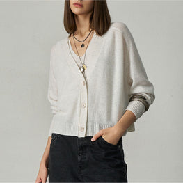 Women 275 Cashmere Featherweight Cardi - Terry