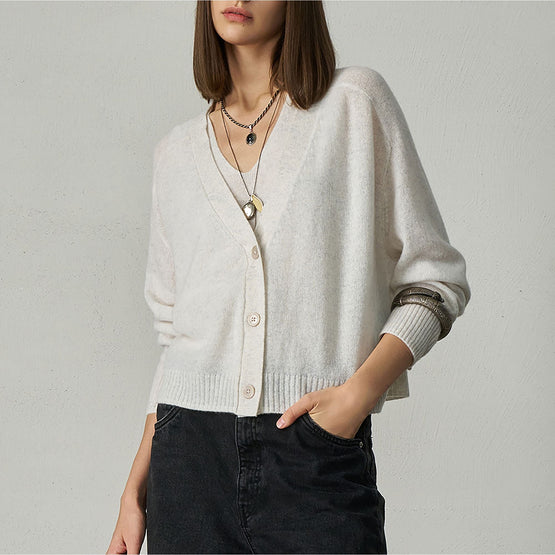 Women 275 Cashmere Featherweight Cardi - Terry