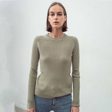 Women N.289 Cashmere Ribbed Long Sleeve Dms - Dark Moss