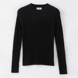 Women N.289 Cashmere Ribbed Long Sleeve - Black