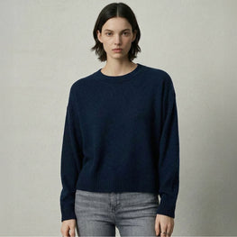 Women 294 Cashmere Featherweight Sweater - French Navy