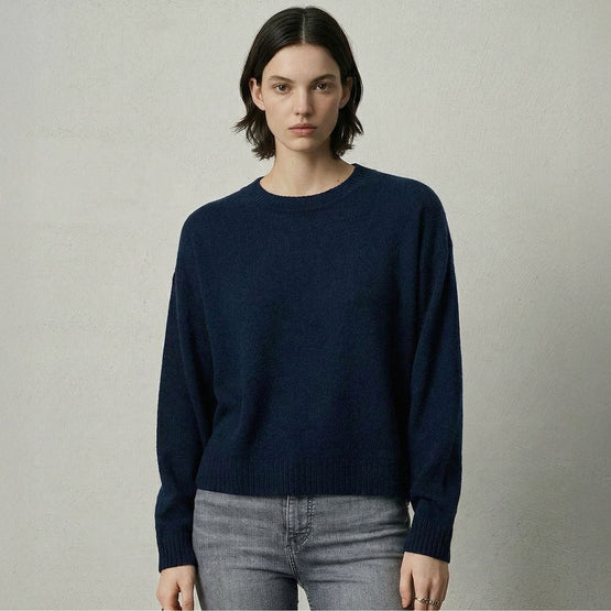 Women 294 Cashmere Featherweight Sweater - French Navy