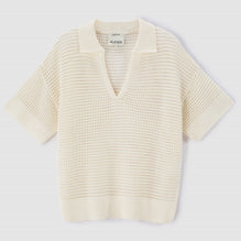 Women N.2305 Open Stitch Polo - Ivory