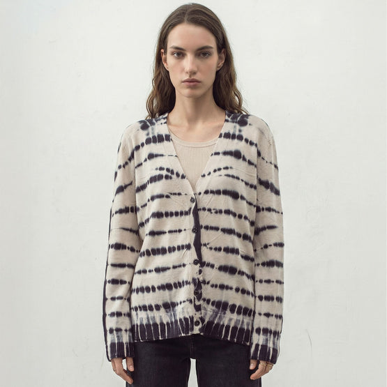 Women 320 Long Line Dye Cardi - Shell Lead