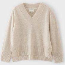 Women N.136 Oversized V Neck - Shell