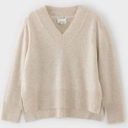 Women N.136 Oversized V Neck - Shell