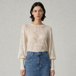 Women N.2343 Flora Bell Sleeve - Ivory