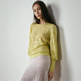 Women N.2343 Flora Bell Sleeve - Lemon Lime