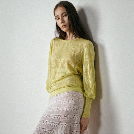 Women N.2343 Flora Bell Sleeve - Lemon Lime