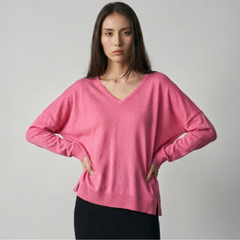 Women N.2403 Classic V-Neck - Java