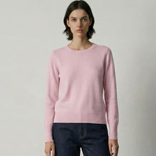 Women 407 Cashmere Classic Crew - Pearl Pink