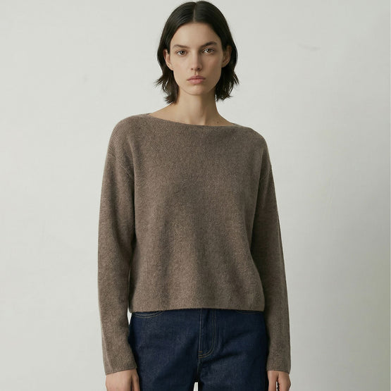 Women 485 Clouded Silk Blend Top - Beaver