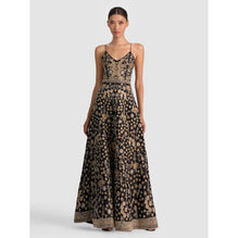Women Domenica Embell Deep V Neck Gown - Black/Multi [價格已含稅]
