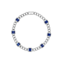 Pet It On Cuban Chain Necklace - Sapphire Royal Blue