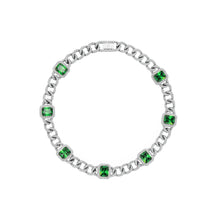 Pet It On Cuban Chain Necklace - Tsavorite Green