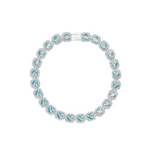 Pet It On Heart-Shaped Rivi?re Necklace - Paraiba Blue
