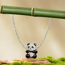 Puffy Panda Necklace - Playful Panda