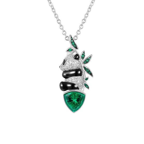 Puffy Panda Necklace - Sitting Panda