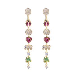 Seaside Treasures Emoji Two-Way Dangle Earrings