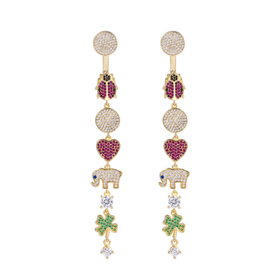 Seaside Treasures Emoji Two-Way Dangle Earrings