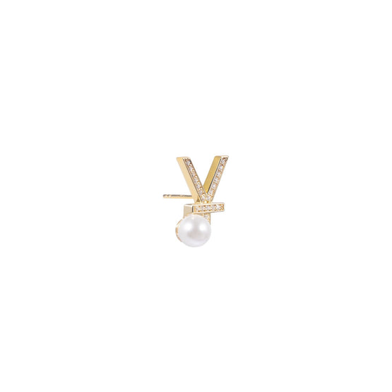 Seaside Treasures Emoji Pearl Stud Earring - Chinese Yuan (Single Earring)