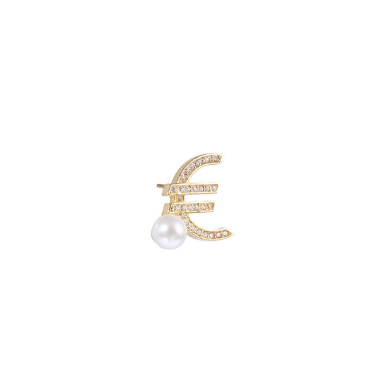 Seaside Treasures Emoji Pearl Stud Earring - Euro (Single Earring)