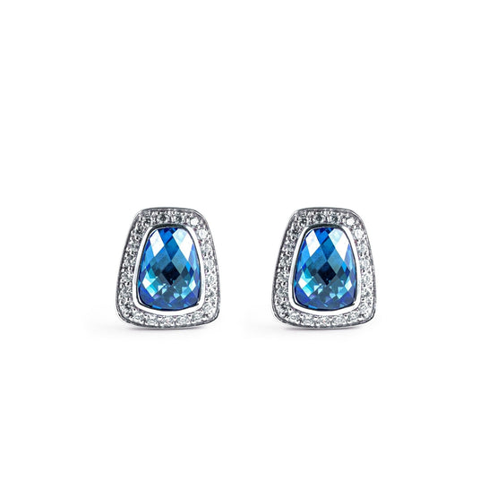 Prism Clip-On Stud Earrings - Titanic Blue