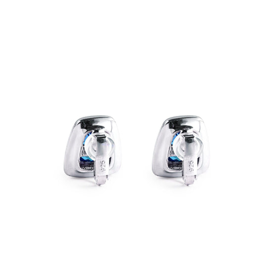 Prism Clip-On Stud Earrings - Titanic Blue