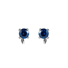 Prism Clip-On Stud Earrings - Sapphire Blue