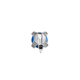 Prism Clip-On Stud Earrings - Sapphire Blue