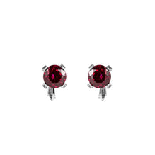 Prism Clip-On Stud Earrings - Ruby Red