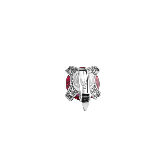 Prism Clip-On Stud Earrings - Ruby Red