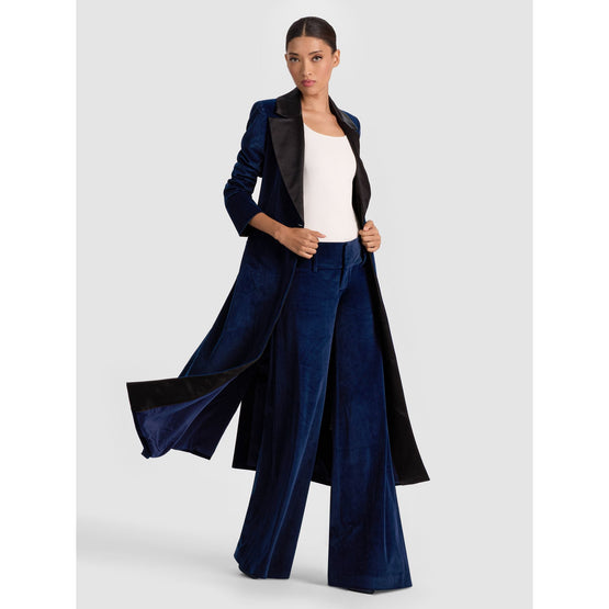 Women Theo Notch Collar Coat - Blue [價格已含稅]