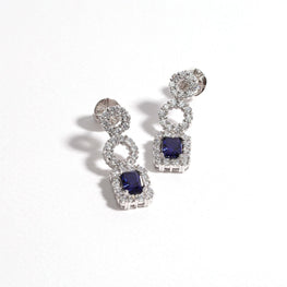 Hermosa Gemstone Earrings - Sapphire Blue