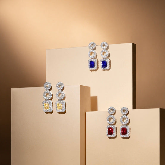 Hermosa Gemstone Earrings - Sapphire Blue