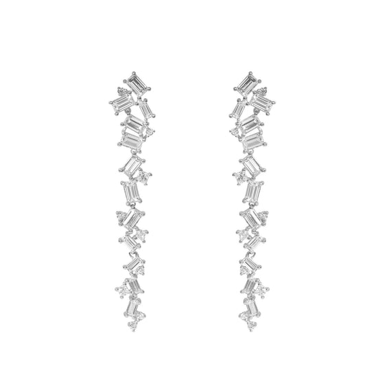 Icy Cluster Drop Earrings