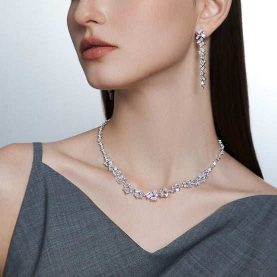 Icy Cluster Drop Earrings