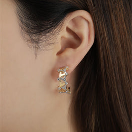 Reversed A Vivid V Series Hoop Earrings
