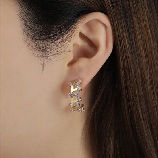 Reversed A Vivid V Series Hoop Earrings