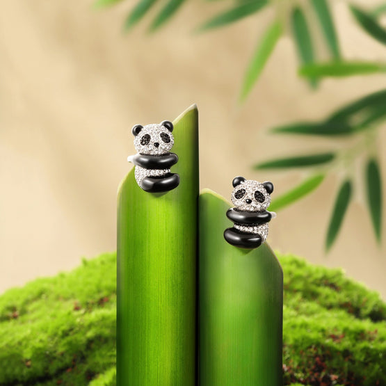 Puffy Panda Ear Cuff - Left
