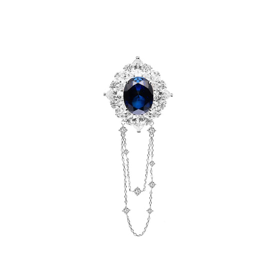 Hermosa Sapphire Royal Blue Convertible Brooch
