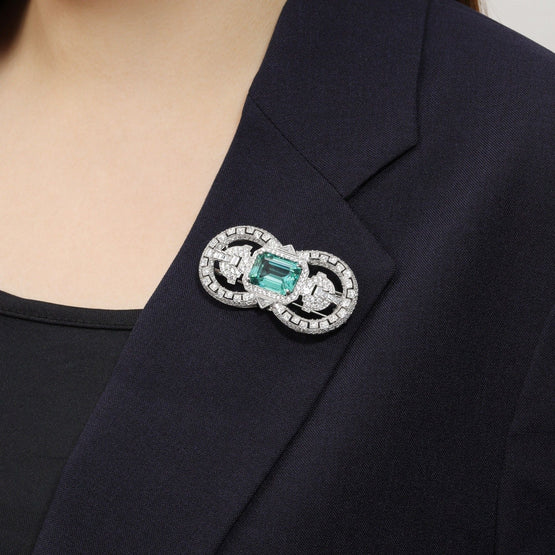 Gala Art Deco Convertible Brooch