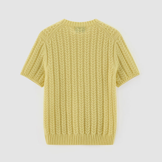 Women 520 Softest Cable Crew - Lemon