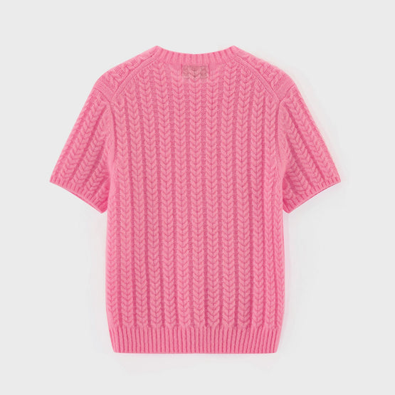 Women 520 Softest Cable Crew - Rose Pink