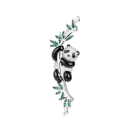 Puffy Panda Brooch - Playful Panda