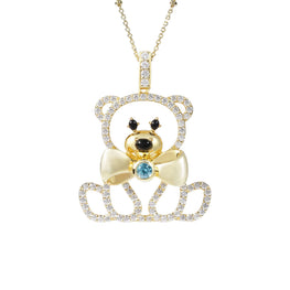 Circus Bear Hollow Pendant (NOT come with necklace chain)