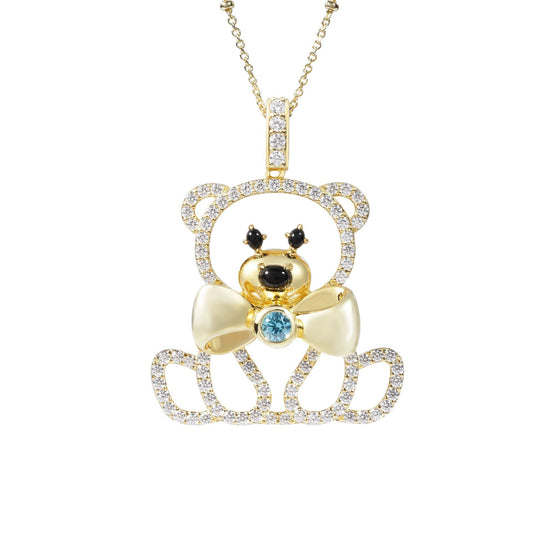 Circus Bear Hollow Pendant (NOT come with necklace chain)